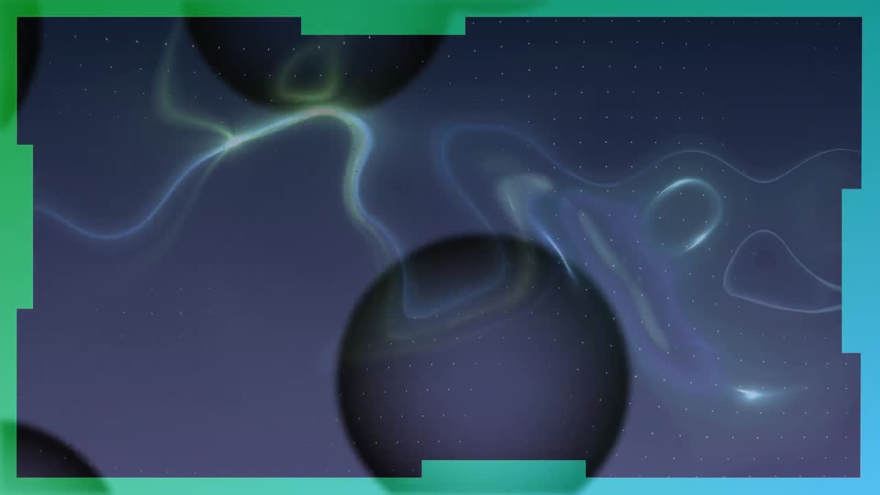 animación de puntos sobre formas en movimiento