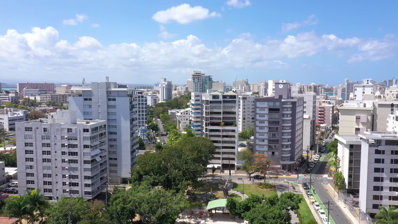 Aerial View of San Juan, Puerto Rico Cityscape