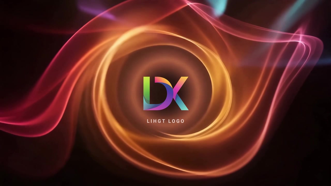 Un moderno modello di motion graphics progettato per contenuti video di rivelazione del logo con luce astratta