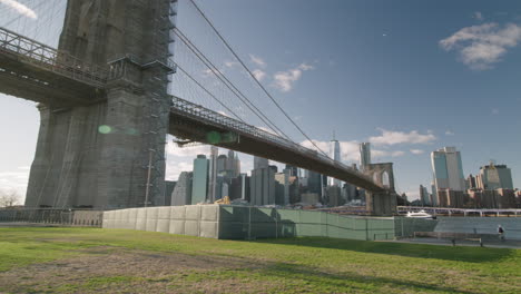 the brooklyn bridge new york city at golden hour