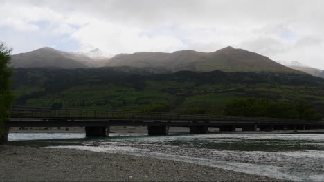 bridge across river outside of glenorchy 4k