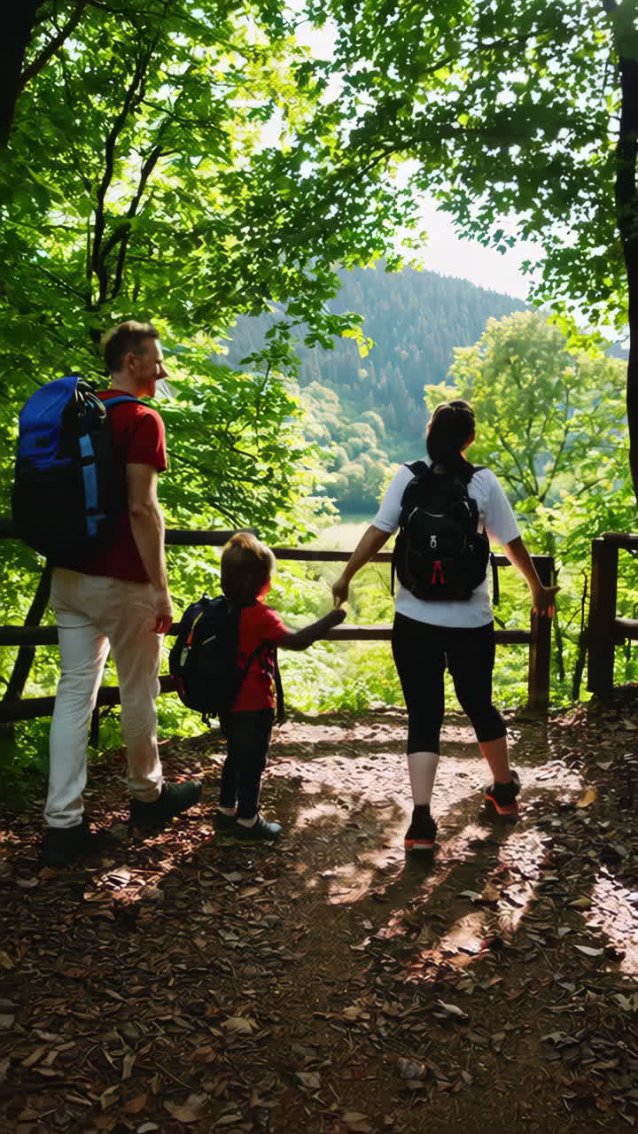 aventura de senderismo familiar