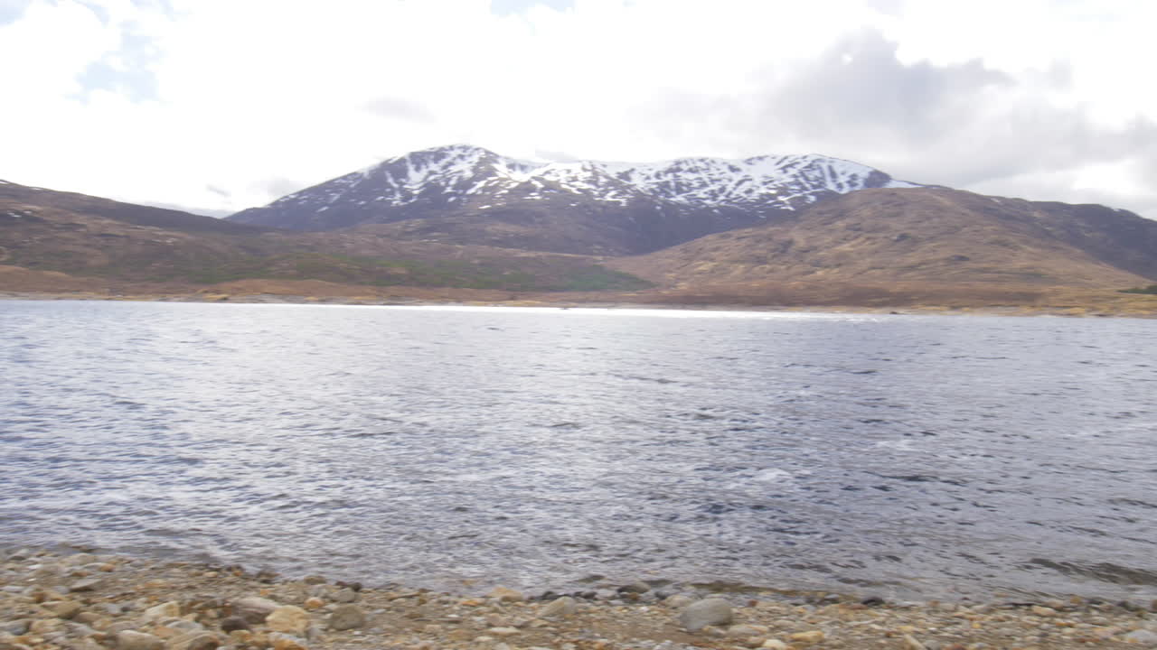 Lake in Scotland with a nice view on the Landscape