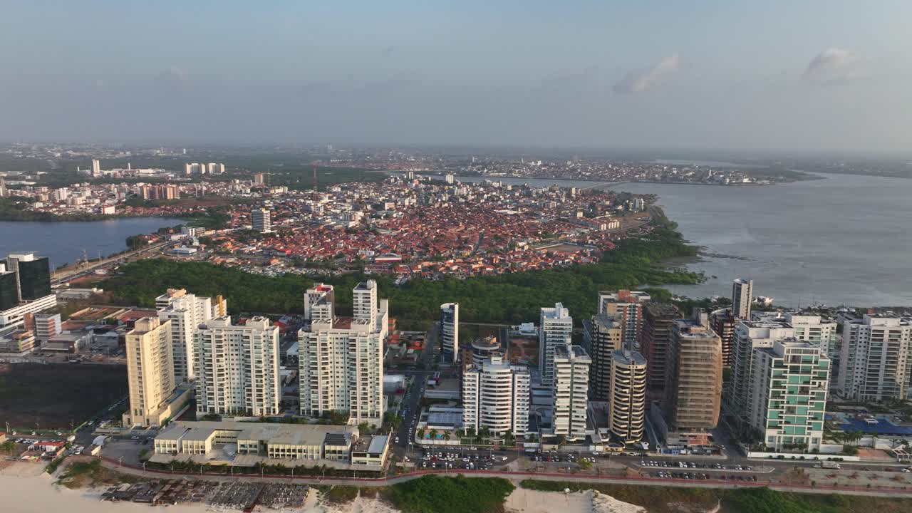 Cityscape Of Sao Luis, Maranhão, Brazil - Aerial Drone Shot