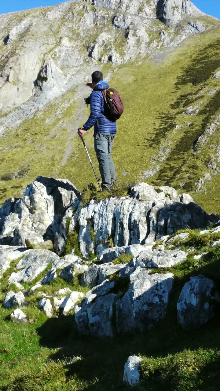 Hiker in a Mountain Landscape