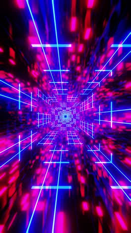 vj loop blue neon tunnel vertical looped video