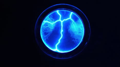 fondo y objeto de la ciencia abstracta, iluminación eléctrica. azul relámpago