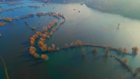 aerial 4k drone footage of a planina plain , slovenia