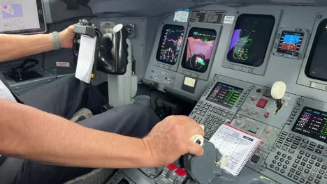 inner cockpit view during a real flight