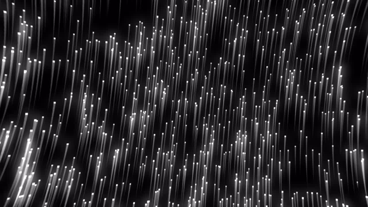 검은 바탕에 빛의 흔적이 있는  ⁇ 색의 떠오르는 반점의 애니메이션