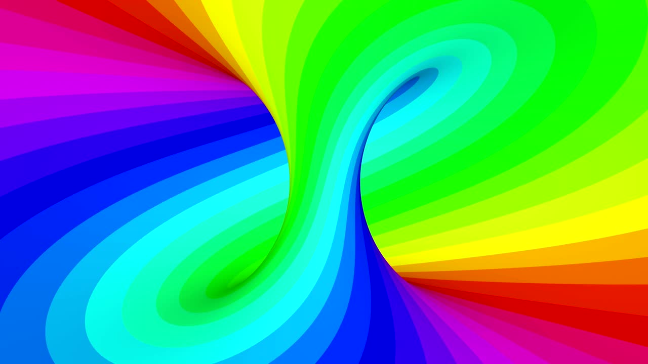 4k. rayas hipnóticas de arco iris. bucle sin costuras.