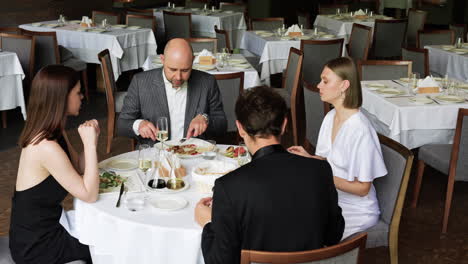 friends enjoying delicious meal