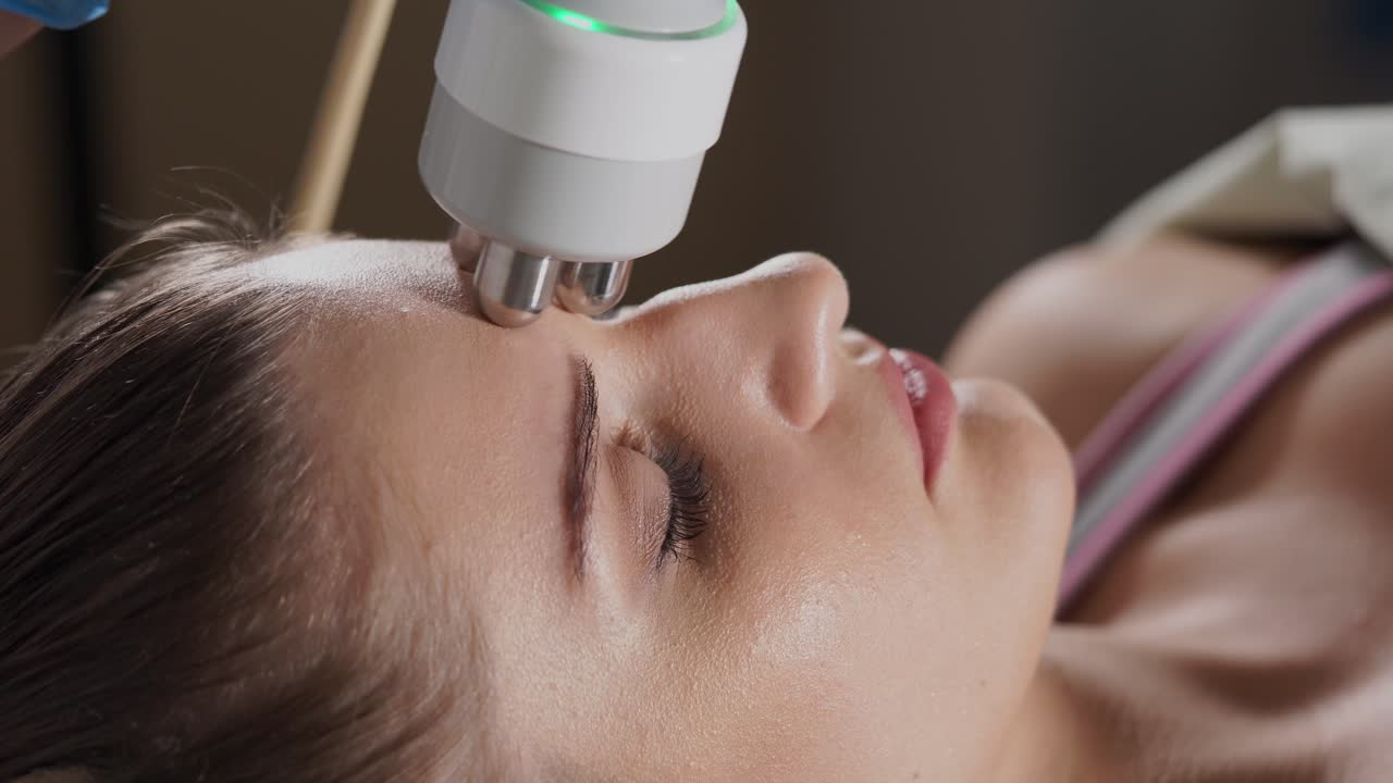 얼굴 치료를 받는 여성