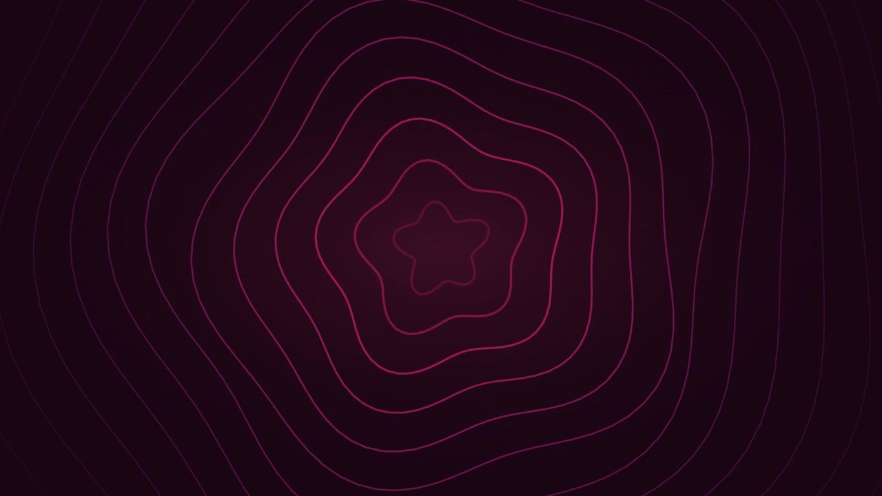 Abstract Pulsing Star Shape with Concentric Ripples
