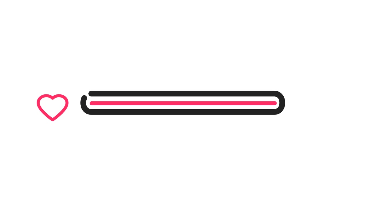 Minimalist Heart Icon and Loading Progress Bar Animation