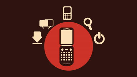 retro flip phone with associated features