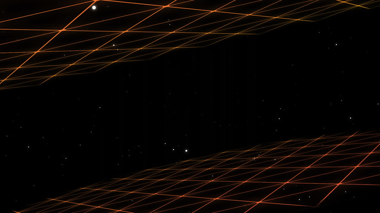 Animation of colourful shapes over lines on black background | Premium ...