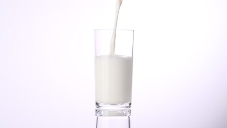 milk pouring into a glass