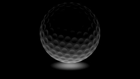 golfball. looping footage has 4k resolution. 3d illustration.