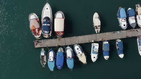 boats moored at a pier