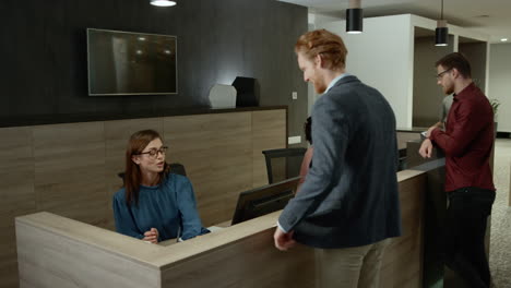 business women talking with colleague