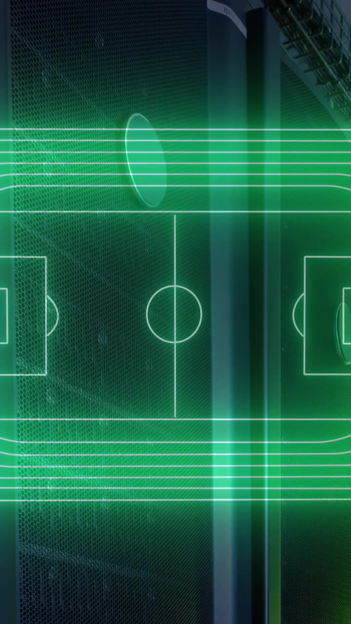 Animation of digital stadium over server room