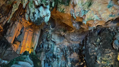 kek lok tong temple - limestone cave temple in ipoh, perak, malaysia. low angle, panning shot