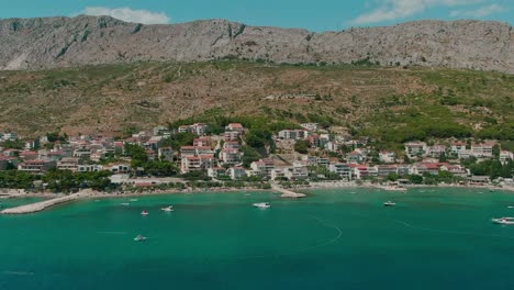 croacia costa aérea playas azul agua naturaleza limpio soleado vacaciones