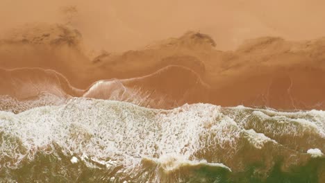 top view of beautiful sandy beach.