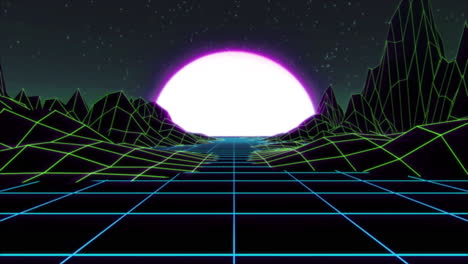 retro style opener 80s vhs effect neon 4k