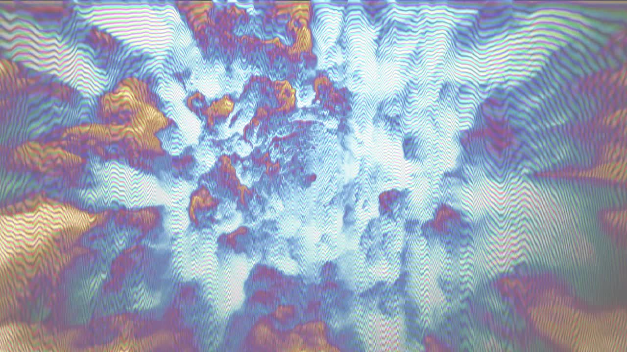 Neon Vaporwave Grid with Digital Noise and Glitch Effect