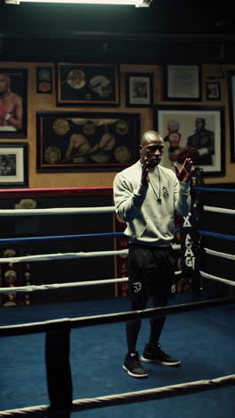 boxing training session in a gym