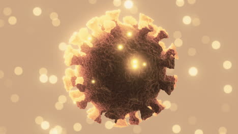 particle of covid-19 coronavirus rotate