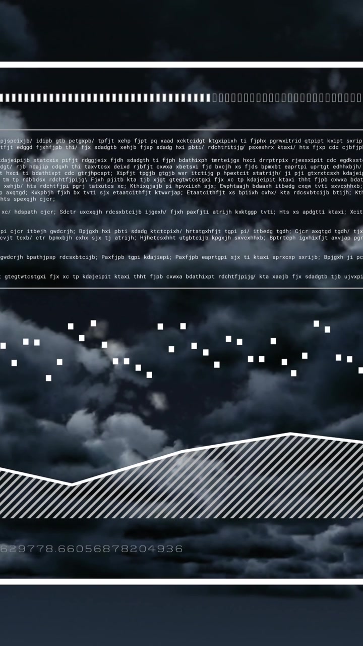 Animation of data processing over clouds