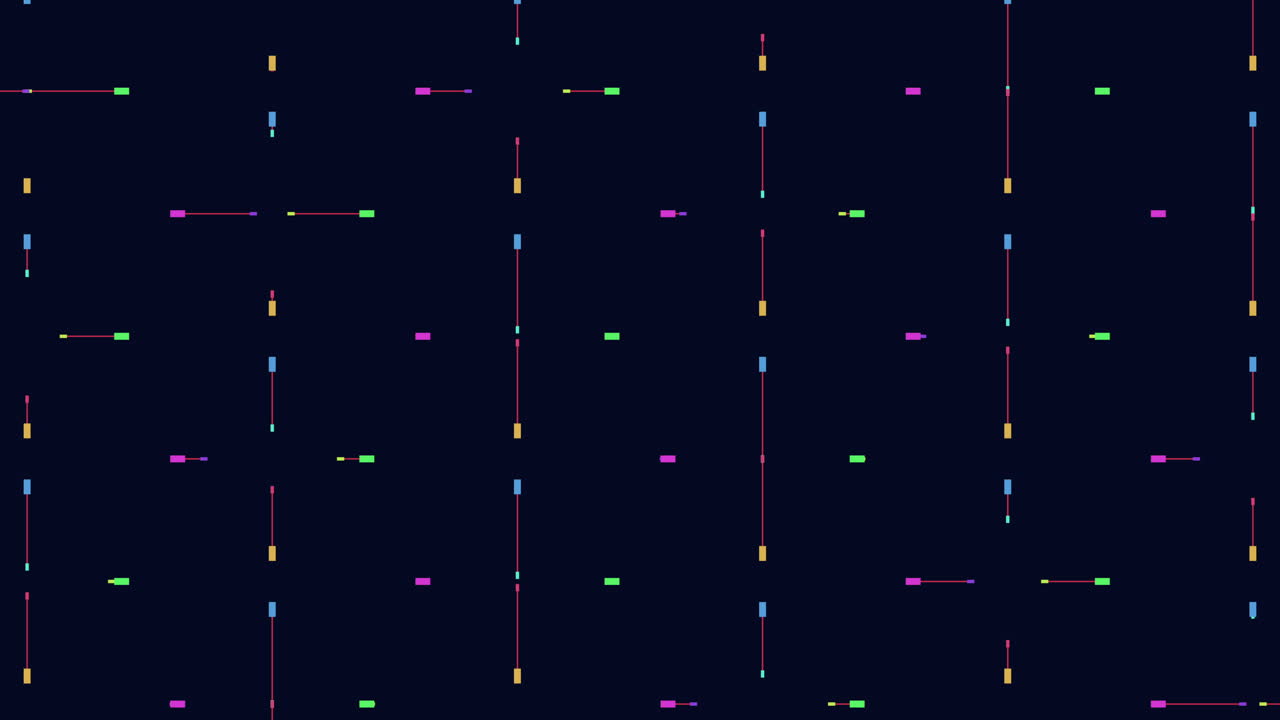 Abstract image displaying vibrant colored lines on a dark backdrop, evoking a sense of pattern or design. The lines appear artistic and decorative in nature