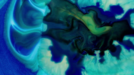 tinte de tinta azul del océano visual, inspirado en el mar, color verde que se extiende
