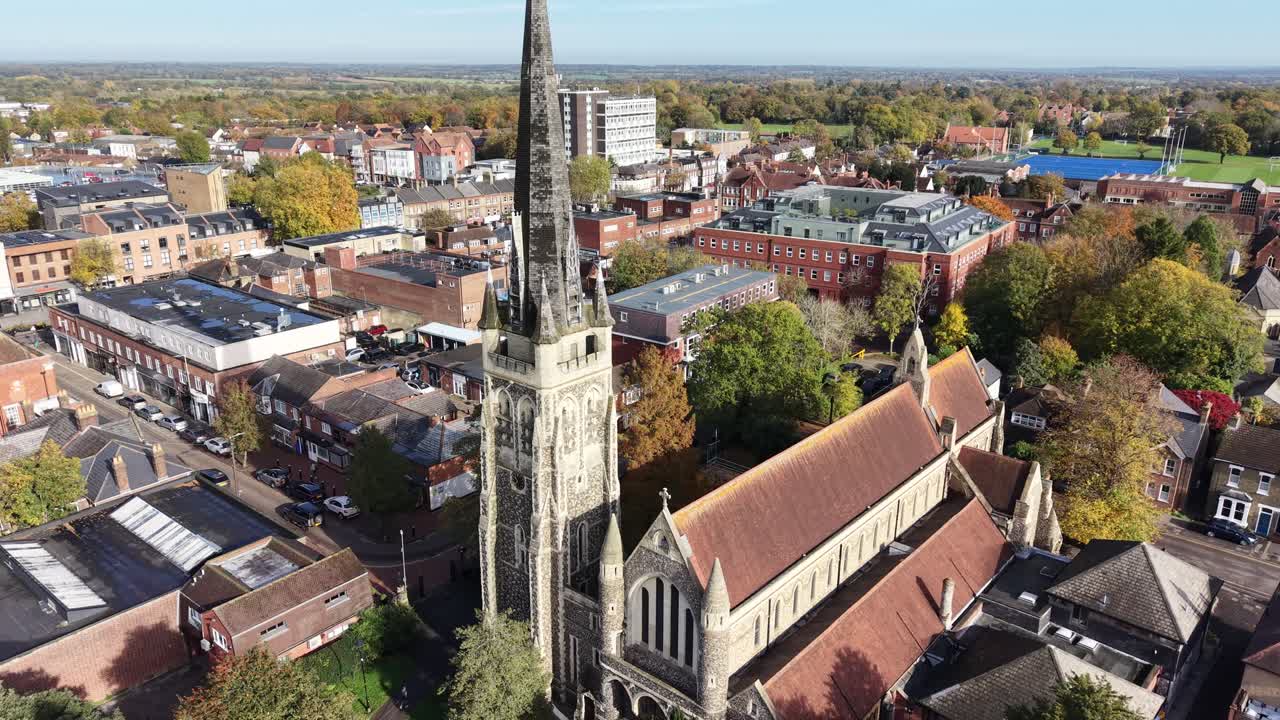 St Thomas of Canterbury Church Brentwood Essex UK drone,aerial