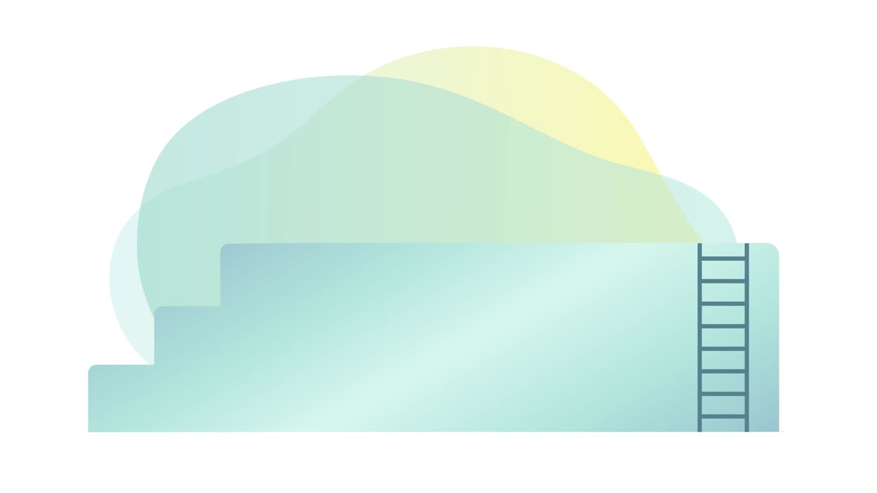 비즈니스 및 업무 이미지를 위한 사람과 아이콘을 가진 데스크 컴퓨터의 평평한 애니메이션.