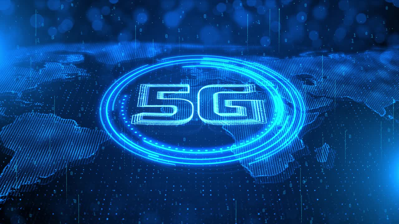 HUD Worldwild 5G connectivity futuristic information of internet of things IOT Loop Animation.