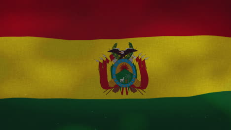 la bandera nacional de bolivia ondeando