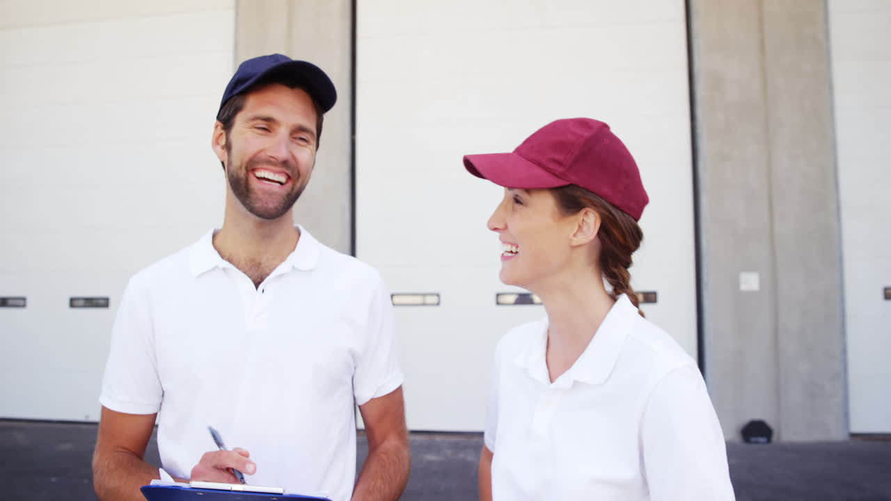 los repartidores interactúan