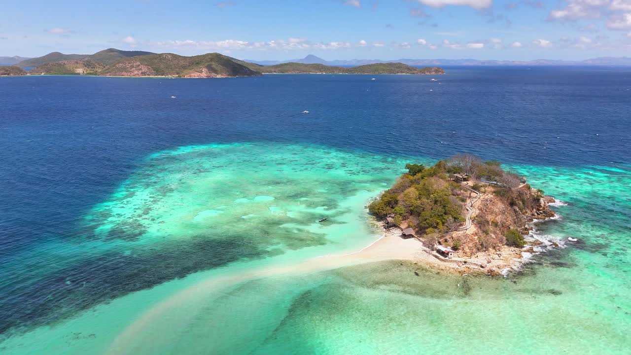 Scenic View of the turquoise waters Bulog Dos Island, Coron, Philippines