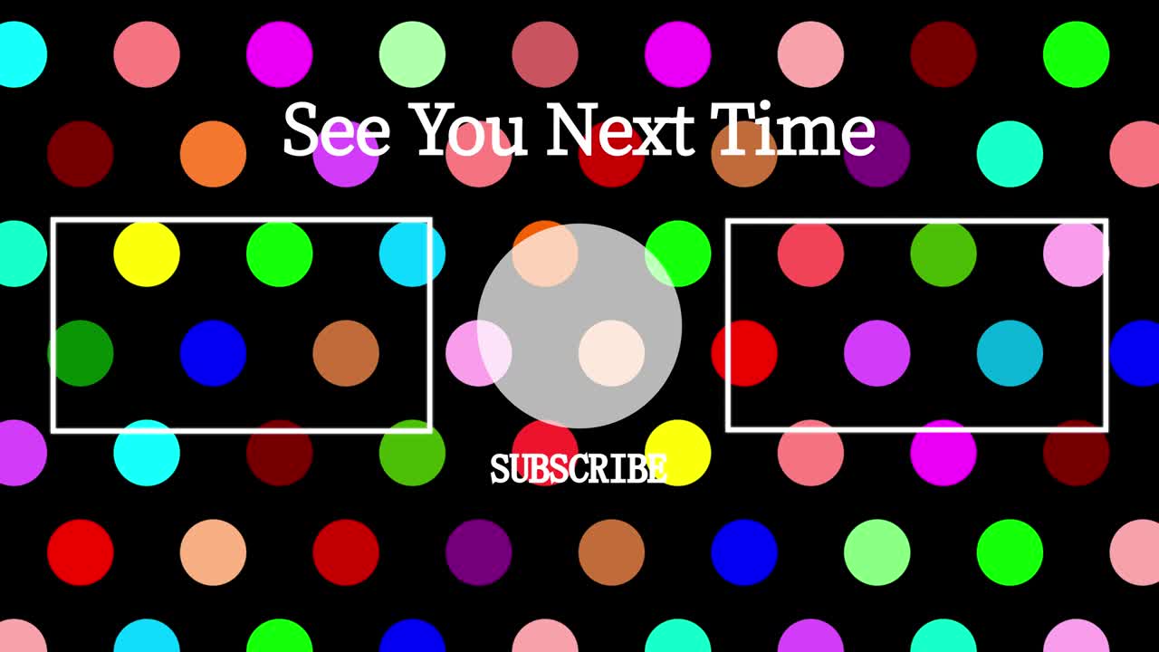 작은 점 배경 엔드 카드 엔딩 스크린 모션 그래픽