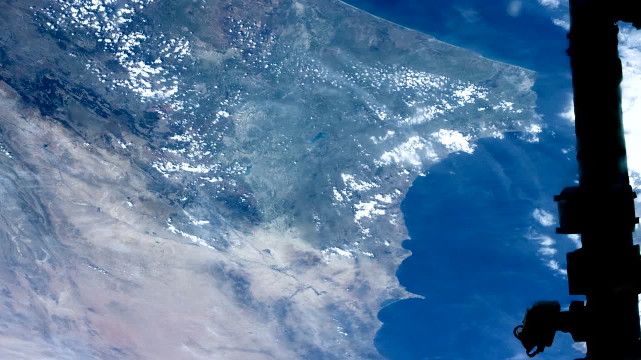 la tierra vista desde el espacio. marruecos