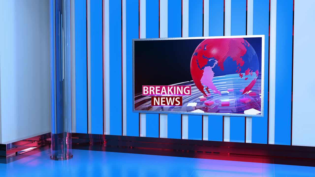 3D 가상 TV 스튜디오 뉴스