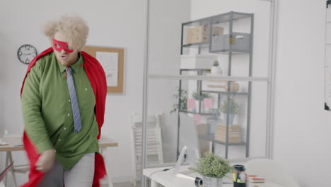 superhero office worker