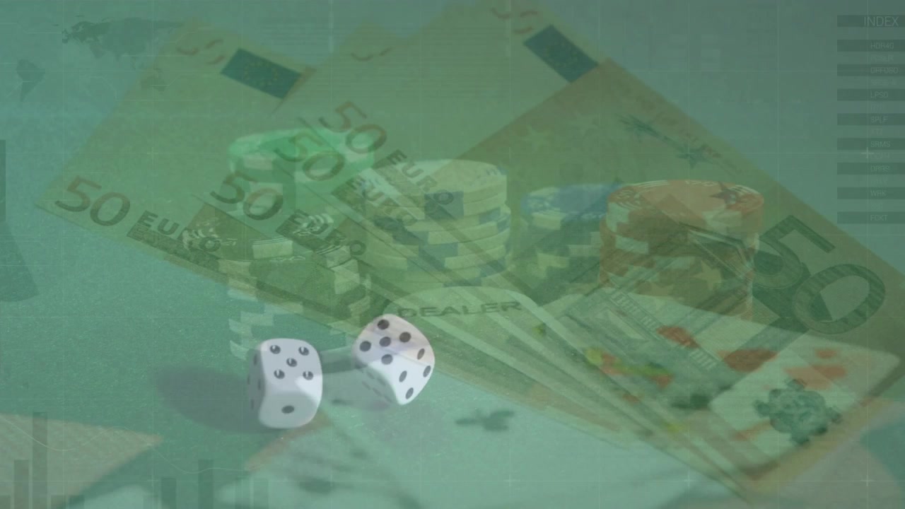 Animering af databehandling over pengesedler og terninger