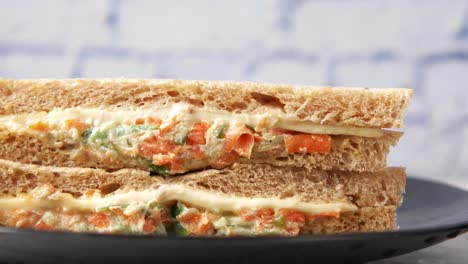 delicious carrot and cheese sandwich