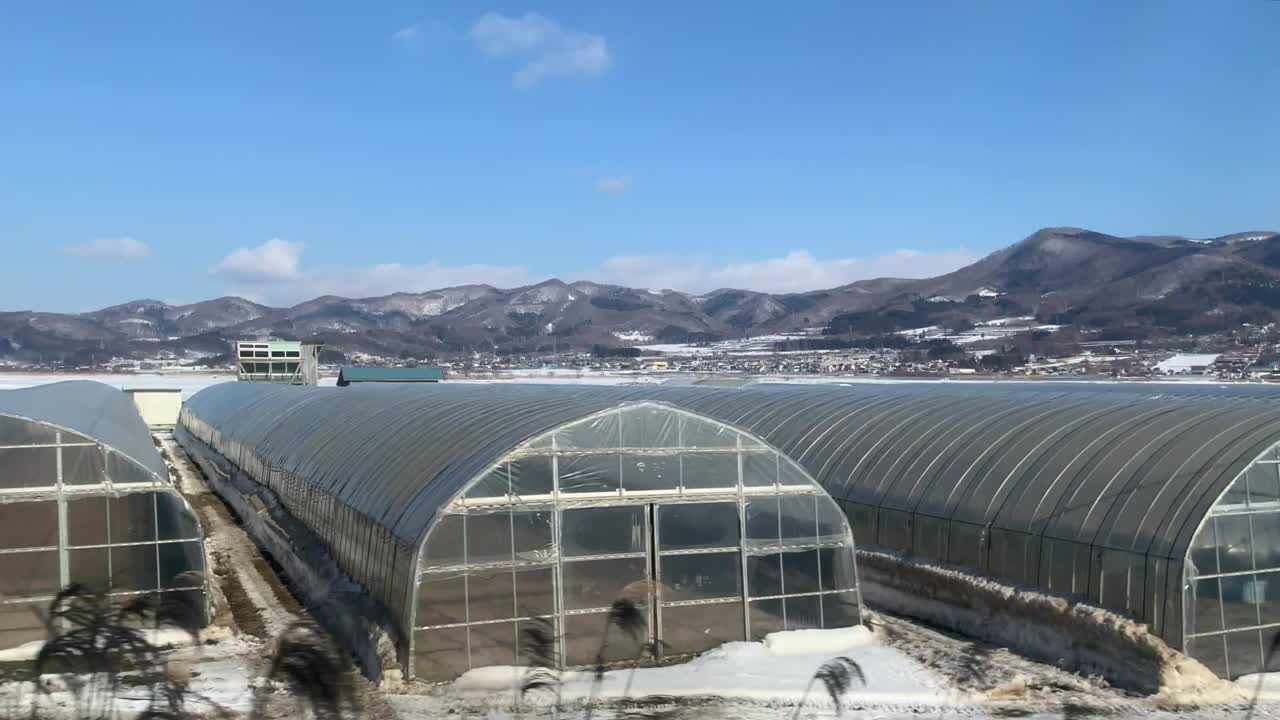 홋카이도, 일본, 겨울의 철도