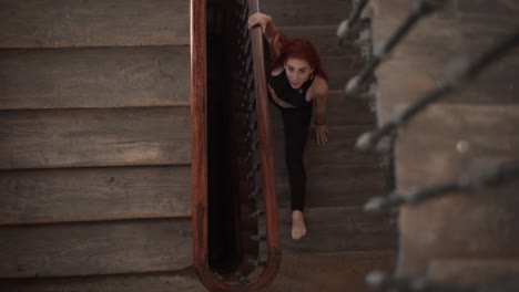 spiral staircase in an old house
